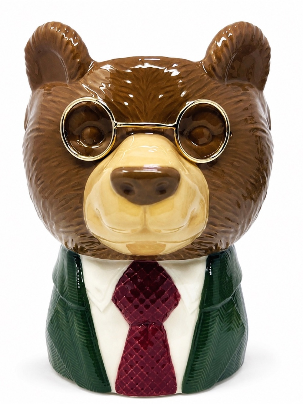 Bath & Body Works Fancy Bear Pedestal 3-Wick Candle Holder Ceramic